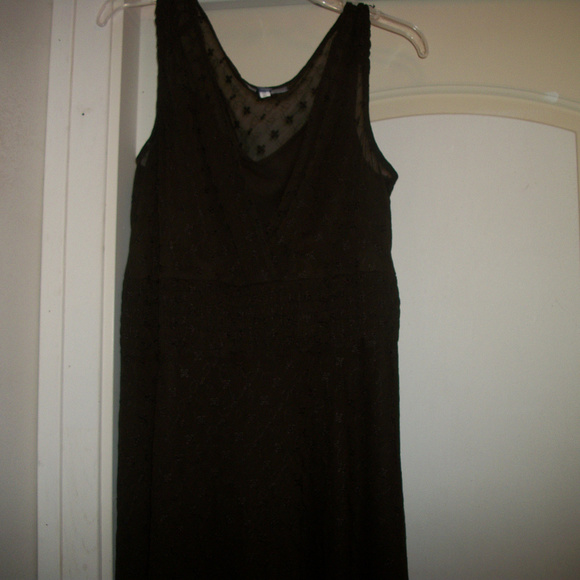 CLASSIC GIRL QUIET LUXURY CHOCOLATE BROWN CREPEY EYELET DRESS 14 - Picture 2 of 5